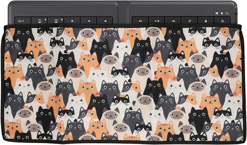 kwmobile Keyboard Dust Cover Compatible with Universal Keyboard (L) Cover - 20.5 x 9.6 inches (52 x 24.5 cm) Bluetooth Keyboard Protector - Starry Night Lake in Kuwait
