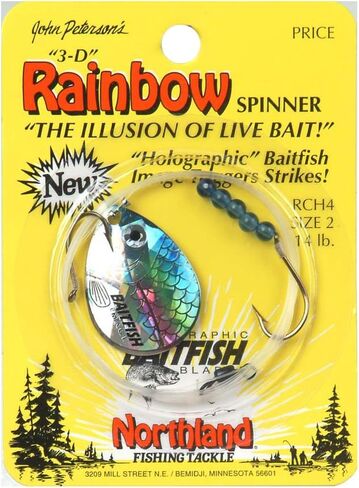 Northland Tackle BAITFISH Spinner Harness / 60 بوصة سنيل / #2/#4 HK / 1 حزمة/قوس قزح in Kuwait