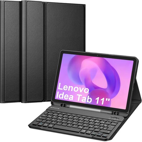 حافظة لوحة المفاتيح Fintie لجهاز Lenovo Idea Tab 11 بوصة / K11 Gen 2 (TB-336ZU/336FU) 2025، غطاء نحيف خفيف الوزن مع لوحة مفاتيح بلوتوث لاسلكية قابلة للفصل، أسود in Kuwait