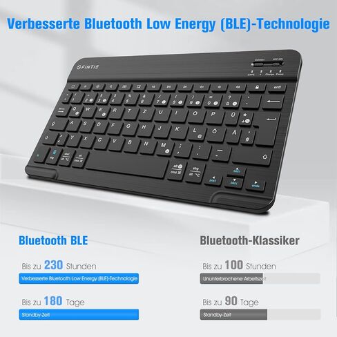 حافظة لوحة المفاتيح Fintie لجهاز Lenovo Idea Tab 11 بوصة / K11 Gen 2 (TB-336ZU/336FU) 2025، غطاء نحيف خفيف الوزن مع لوحة مفاتيح بلوتوث لاسلكية قابلة للفصل، أسود in Kuwait
