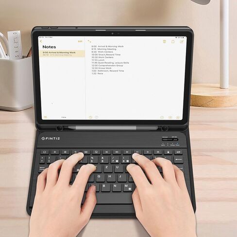 حافظة لوحة المفاتيح Fintie لجهاز Lenovo Idea Tab 11 بوصة / K11 Gen 2 (TB-336ZU/336FU) 2025، غطاء نحيف خفيف الوزن مع لوحة مفاتيح بلوتوث لاسلكية قابلة للفصل، أسود in Kuwait