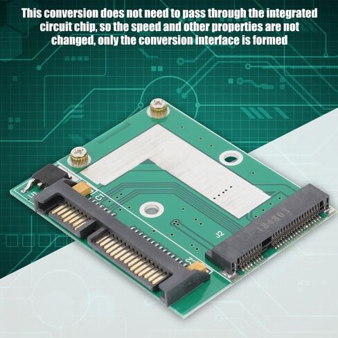 بطاقة محول Mini PCI-E إلى SATA3.0 - محول واجهة نصف ارتفاع 2.5 بوصة لـ 30x50 مم mSATA SSD، لا يتطلب برنامج تشغيل in Kuwait