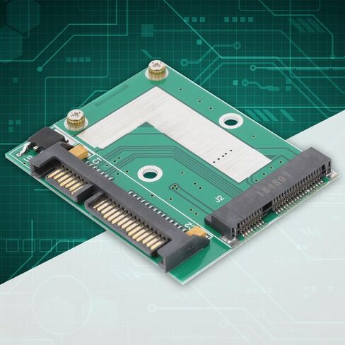 بطاقة محول Mini PCI-E إلى SATA3.0 - محول واجهة نصف ارتفاع 2.5 بوصة لـ 30x50 مم mSATA SSD، لا يتطلب برنامج تشغيل in Kuwait