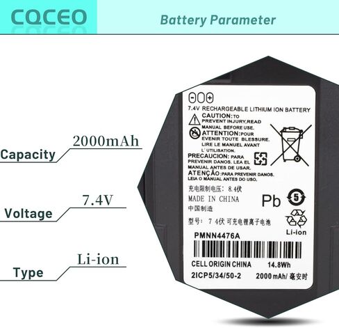 PMNN4476A PMNN4476 Two-Way Radio Battery Lithium Ion Replacement for Motorola CP100D CP185 CP1200 CP1300 CP1600 CP1660 CP476 CP477 EP350 PMNN4080 PMNN4081 PMNN4082BR PMNN4081AR with Belt Clip in Kuwait