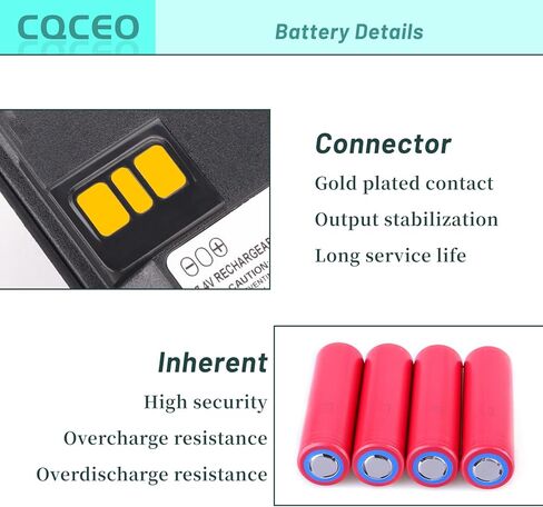 PMNN4476A PMNN4476 Two-Way Radio Battery Lithium Ion Replacement for Motorola CP100D CP185 CP1200 CP1300 CP1600 CP1660 CP476 CP477 EP350 PMNN4080 PMNN4081 PMNN4082BR PMNN4081AR with Belt Clip in Kuwait