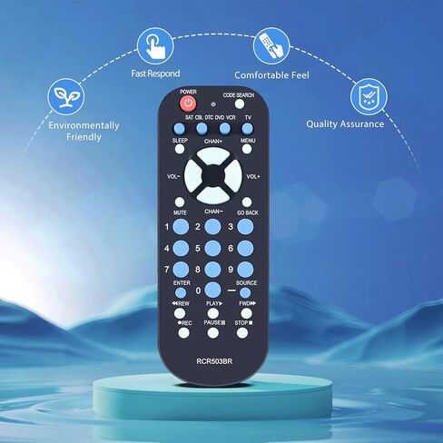 جهاز تحكم عن بعد بديل عالمي بحجم كف اليد من PZL RCR503BR لتلفزيون RCA وVCR/DVD ومستقبل الأقمار الصناعية وصندوق الكابل ومحول التلفزيون الرقمي Sub RCR503BE RCR503BZ in Kuwait