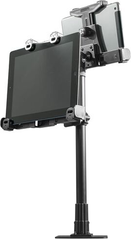iBOLT Dock'n Lock Drill Base Locking حامل الكمبيوتر اللوحي المزدوج - نقطة الشراء/حامل POS - مثالي لتطبيقات التوصيل ونقاط البيع والبيع بالتجزئة وإدارة الطلبات - يناسب الأجهزة اللوحية مقاس 7 إلى 10 بوصة in Kuwait