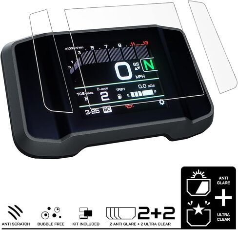 Speedo Angels Dashboard Screen Protector compatible with MT-09 / FZ-09 (SP) (2021-) 2 x Ultra Clear & 2 x Anti Glare in Kuwait