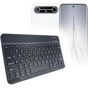 BoxWave Keyboard Compatible with Tecno Pova Slim - SlimKeys Bluetooth Keyboard, Portable Thin with Chiclet-Style Keys - Jet Black in Kuwait