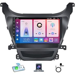 4G RAM + 64G ROM ترقية راديو السيارة لشركة Hyundai Elantra 2011-2013: 1280 * 800 IPS تعمل باللمس استبدال ستيريو مع Carplay اللاسلكي Android Auto 5G WiFi GPS Bluetooth كاميرا احتياطية مرآة Link FM in Kuwait