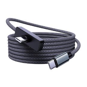 كابل MOSWAG بزاوية يمين 90 درجة USB-C، سلك مجدول من النايلون بطول 6.6 أقدام، شحن سريع PD ومزامنة البيانات، متوافق مع iPhone 15/16/17، Galaxy S25/S24/S23، Pixel، iPad، MacBook وجميع أجهزة USB-C in Kuwait