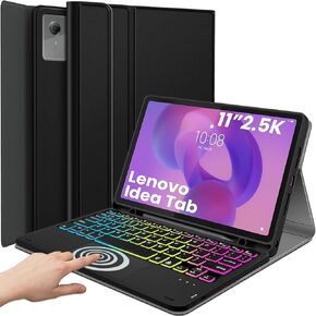 حافظة لوحة مفاتيح لوحة اللمس بإضاءة خلفية Lenovo Idea Tab 11 بوصة 2025/ Tab M11 2024، لوحة مفاتيح لاسلكية بإضاءة خلفية 3 مناطق مع غطاء حامل نحيف لجهاز Lenovo Idea Tab 11 بوصة 2025 TB-336ZU/336FU in Kuwait