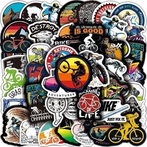 100 Road and Mountain Bike Stickers, Suitable for laptops, Skateboards, Water Bottles, Bicycles, Computers, Graffiti, Teenagers, Boys, Waterproof in Kuwait