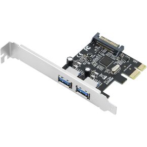 بطاقة توسيع gotor PCIE USB 3.0 بمنفذين PCIE USB 3.0 بطاقة توسيع 5 جيجابت في الثانية لأجهزة الكمبيوتر المكتبية Win وLinux in Kuwait