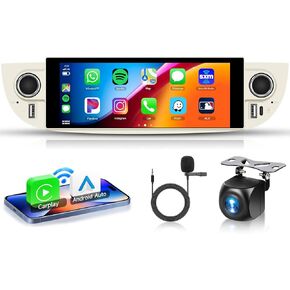 5G WiFi Android 15 Car Radio for Fiat 500 2007-2015 with Wireless Carplay, Android Auto, Touchscreen Stereo with GPS/Bluetooth/FM RDS/Voice Control/SWC/Backup Camera/2G+64G in Kuwait