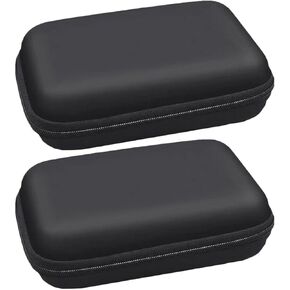 NUOBESTY قطعتان من حقائب تخزين الملحقات الرقمية المقاومة للصدمات من إيفا، حافظات الأقراص الصلبة المحمولة مقاس 12 × 10 × 4 سم باللون الأسود، حقيبة حمل واقية لمحرك الأقراص الصلبة الخارجي والإلكترونيات in Kuwait