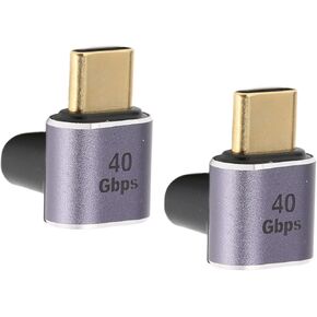 SUNGOOYUE 90 Degree Right Angle USB C Male to Female Adapter, USB 4.0 Type C Adapter with 40Gbps Data Transfer 8K 60Hz Video Support 100W Charging, for Laptops Tablets Phones in Kuwait