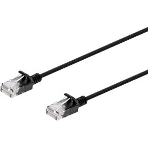 Monoprice Cat6 Ethernet Patch Cable - Ultra Slim UTP 30AWG Stranded Copper Molded Boot PVC Jacket 1ft Black in Saudi Arabia