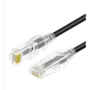 Extremely Thin and Soft Network Cable Multi-Strand Gigabit Category 6 Patch Cable CAT6 high-Speed Thin Cable Network broadband Cable Black Length(1.5m) in Kuwait