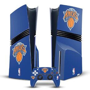 Head Case Designs Officially Licensed NBA White Design New York Knicks Logo Vinyl Sticker Gaming Skin Decal Cover Compatible With Sony PlayStation 5 PS5 Pro Disc Edition Console & DualSense Controller in Kuwait