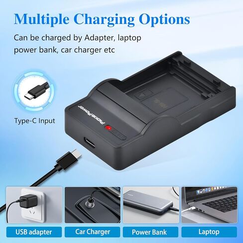 مجموعة بطارية وشاحن Pickle Power 3-Pack NB-5L لكاميرا Canon PowerShot S100، S110، SD700 is، SD790 is، SD800 is، SD850 is، SD870 is، SD880 is، SD890 is، SD900 is، SD950 is، SD970 is، SD990 is in Kuwait