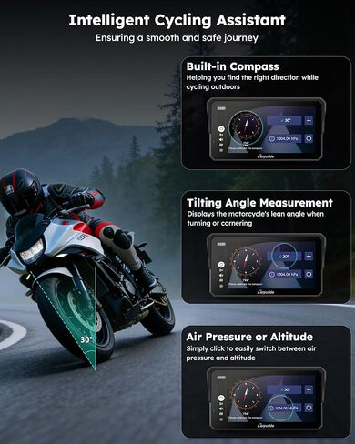Carpuride W602S PRO Motorcycle Carplay & Android Auto with Type-C Port, 6.25" Motorcycle GPS Navigation System Supports OTA, Car Play Moto Screen with Wired Controller, Dual Bluetooth, Waterproof in Kuwait