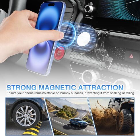 Autorder Upgraded Magnetic Car Phone Holder for 2022-2026 Honda Civic/2023-2026 CRV Accessories Strong Adsorption Phone Mount 360°Flexible Adjustment Magnetic Phone Stand Fit for All Smartphone in Kuwait