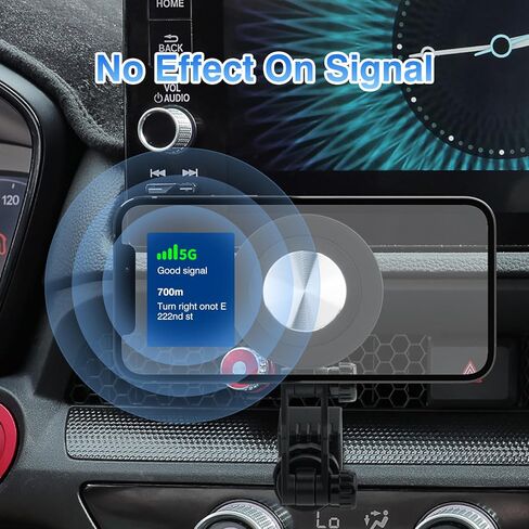 Autorder Upgraded Magnetic Car Phone Holder for 2022-2026 Honda Civic/2023-2026 CRV Accessories Strong Adsorption Phone Mount 360°Flexible Adjustment Magnetic Phone Stand Fit for All Smartphone in Kuwait