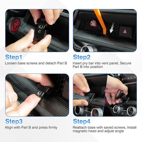 Autorder Upgraded Magnetic Car Phone Holder for 2022-2026 Honda Civic/2023-2026 CRV Accessories Strong Adsorption Phone Mount 360°Flexible Adjustment Magnetic Phone Stand Fit for All Smartphone in Kuwait