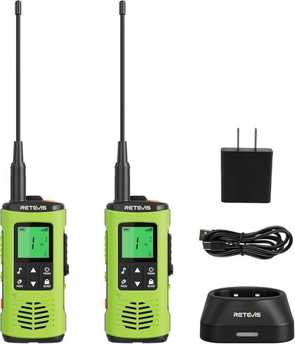 Retevis EZTalk 4S IP68 أجهزة اتصال لاسلكية مقاومة للماء، GMRS طويلة المدى للطوارئ راديو ثنائي الاتجاه، عائم، 2000 مللي أمبير قابلة لإعادة الشحن، تنبيهات الطقس NOAA، قوي ومتين، للمياه المالحة in Kuwait