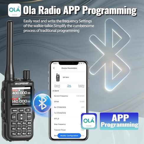 Baofeng Radio UV-5R Mini-5 Ham Radio Handheld Long Range Rechargeable UV5R MINI Dual PTT 2200mAh NOAA Emergency Radio Upgrade UV-5R,APP Programming,USB-C for Survival Gear Hunting Camping,2 Pack ﻿ in Kuwait
