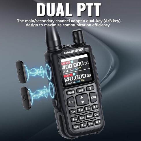 Baofeng Radio UV-5R Mini-5 Ham Radio Handheld Long Range Rechargeable UV5R MINI Dual PTT 2200mAh NOAA Emergency Radio Upgrade UV-5R,APP Programming,USB-C for Survival Gear Hunting Camping,2 Pack ﻿ in Kuwait