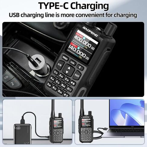 Baofeng Radio UV-5R Mini-5 Ham Radio Handheld Long Range Rechargeable UV5R MINI Dual PTT 2200mAh NOAA Emergency Radio Upgrade UV-5R,APP Programming,USB-C for Survival Gear Hunting Camping,2 Pack ﻿ in Kuwait