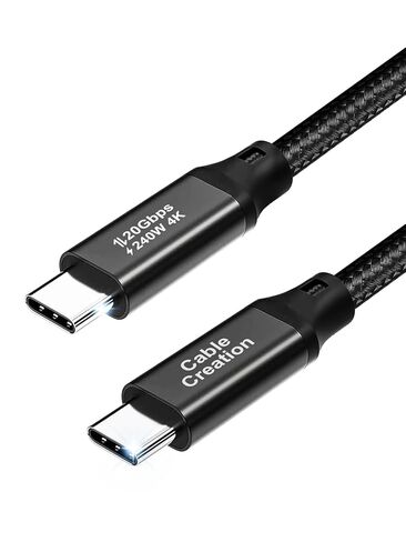 CableCreation 1.64FT USB3.2 GEN2x2 Type C to C Cable,4K UHD USB C Video Cable,20Gbps Data Transfer Cable,240W PD Fast Charging USBC to USBC Display Cable for iPhone 15 16 Plus,MacBook, iPad,Carplay in Kuwait