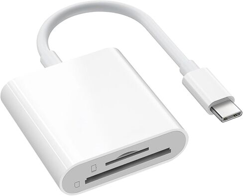 قارئ بطاقة USB C إلى SD/Micro SD، محول بطاقة SD من النوع C، محول بطاقة USB C إلى Micro SD/SD، قارئ بطاقة ذاكرة 2 في 1، مناسب لهاتف iPhone 15/Plus/Pro/Pro Max، MacBook Air Pro، iPad Pro/Mini /الهواء، سامسونج الخ in Saudi Arabia