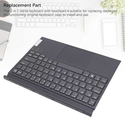 EBTOOLS 2 in 1 Tablet Keyboard for D10 Yoga Duet3 Wireless Ultra Slim with Touchpad and Built in Rechargeable Battery for Tablet Laptop Keyboard Replacement in Kuwait
