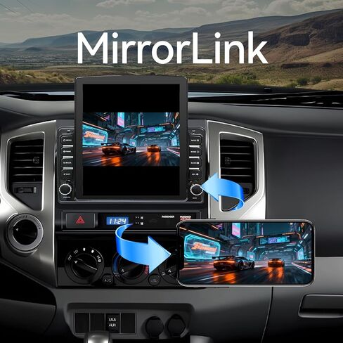 راديو ستيريو للسيارة Android 14 متوافق مع Toyota Tacoma 2005-2015 ترقية CarPlay اللاسلكية وكاميرا احتياطية Android Auto AHD 9.7 شاشة تعمل باللمس GPS SWC FM WiFi Bluetooth 2+64G in Kuwait