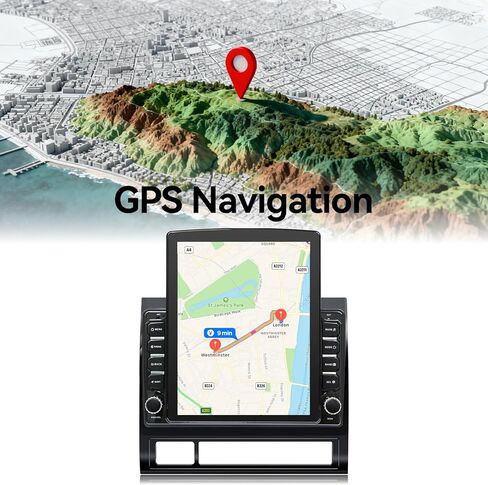 راديو ستيريو للسيارة Android 14 متوافق مع Toyota Tacoma 2005-2015 ترقية CarPlay اللاسلكية وكاميرا احتياطية Android Auto AHD 9.7 شاشة تعمل باللمس GPS SWC FM WiFi Bluetooth 2+64G in Kuwait