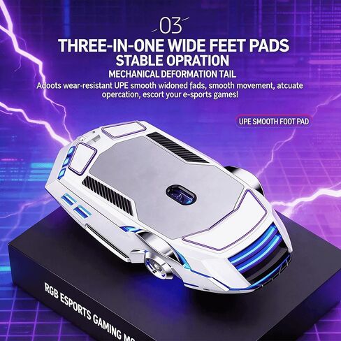 【Water Cooled Light Effect & Low Noise - USB】2026 Upgrade Edition Gaming Laptop Optical Wired Silent Mouse, Mouse Macro,DPI up to 3200,Plug and Play,Ergonomic Design,Switchable and Close Light Effects in Kuwait