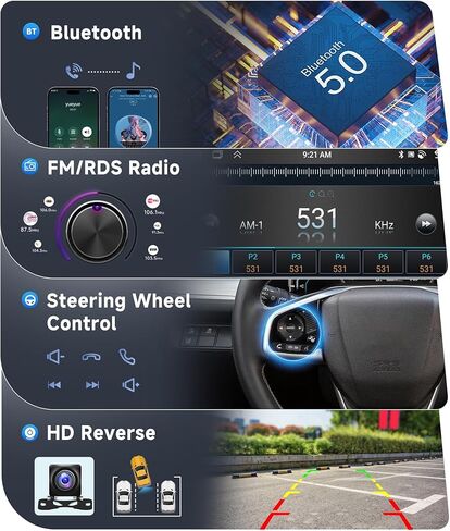 [8 CORE 6G+128G] راديو السيارة لسيارة Toyota Tundra 2007-2013/Toyota Sequoia 2008-2018 مع Carplay اللاسلكي، شاشة لمس 10.1 بوصة، Android 15، BT، GPS، 5GWiFi، DSP+كاميرا احتياطية in Kuwait