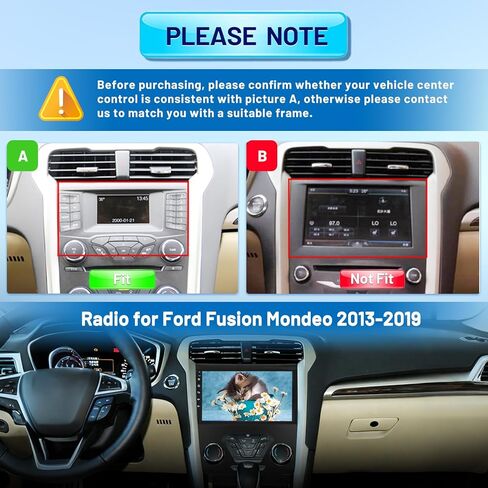 [4G+64G] راديو سيارة Volxcereo لسيارة Ford Fusion 2013-2019، ستيريو بشاشة لمس Android 9 بوصة مع Carplay/Android Auto، ملاحة GPS، واي فاي، بلوتوث 5.0، SWC، FM/RDS، EQ+ كاميرا احتياطية in Kuwait