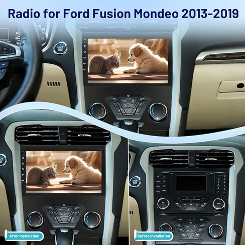 [4G+64G] راديو سيارة Volxcereo لسيارة Ford Fusion 2013-2019، ستيريو بشاشة لمس Android 9 بوصة مع Carplay/Android Auto، ملاحة GPS، واي فاي، بلوتوث 5.0، SWC، FM/RDS، EQ+ كاميرا احتياطية in Kuwait