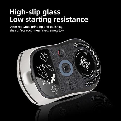 زلاجات فأرة زجاجية لـ Logitech G PRO X Superlight 2c وسادات قدم الماوس ناعمة ومتينة ونحيفة 2.5D ذات حافة منحنية 2.5D ملحقات بديلة لأقدام الفئران (نمط الطباعة) in Kuwait