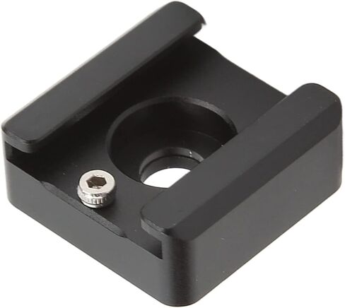 Cold Shoe Mount Adapter, Aluminum Alloy Expansion Bracket with 1 / 4in Screw Hole, Compact Size - Durable Construction, Easy Device Attachment, Ideal for Camera Cage and Outdoor in Kuwait