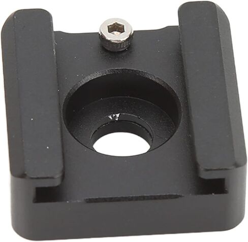 Cold Shoe Mount Adapter, Aluminum Alloy Expansion Bracket with 1 / 4in Screw Hole, Compact Size - Durable Construction, Easy Device Attachment, Ideal for Camera Cage and Outdoor in Kuwait