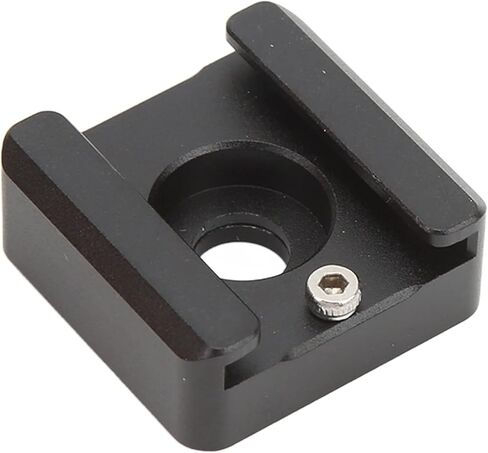 Cold Shoe Mount Adapter, Aluminum Alloy Expansion Bracket with 1 / 4in Screw Hole, Compact Size - Durable Construction, Easy Device Attachment, Ideal for Camera Cage and Outdoor in Kuwait