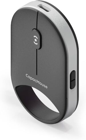 ماوس لاسلكي صغير، ماوس بصري صامت محمول، تصميم نحيف وخفيف الوزن مع جهاز استقبال USB، متوافق مع الكمبيوتر المحمول/الكمبيوتر اللوحي/سطح المكتب (أسود) in Kuwait