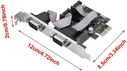 Pomya High Speed PCIE RS232 2 Port Serial Card | Adapter Converter for/Desktop in Kuwait