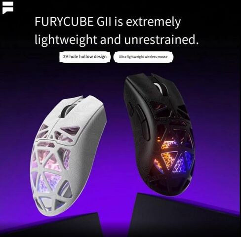 G11 Wireless Gaming Mouse, Bluetooth 5.0/2.4GHz/Wired Tri-Mode, PAW3311 Sensor, Ultra-Lightweight Honeycomb RGB Mouse, 22000 DPI Adjustable, Rechargeable, Ergonomic – Black in Kuwait