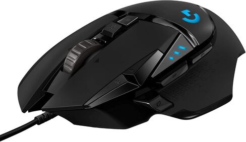 ماوس ألعاب سلكي عالي الأداء من لوجيتك G502 Hero، مستشعر Hero 25K، 25600 نقطة في البوصة، RGB، أوزان قابلة للتعديل، 11 زرًا، ذاكرة داخلية، جهاز كمبيوتر/ماك، حزمة من 4 قطع in Kuwait